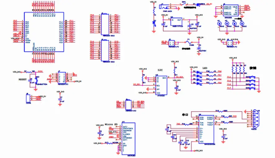 8051 development board schematic