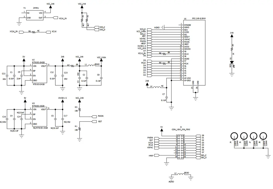 mobile phone camera module schematic