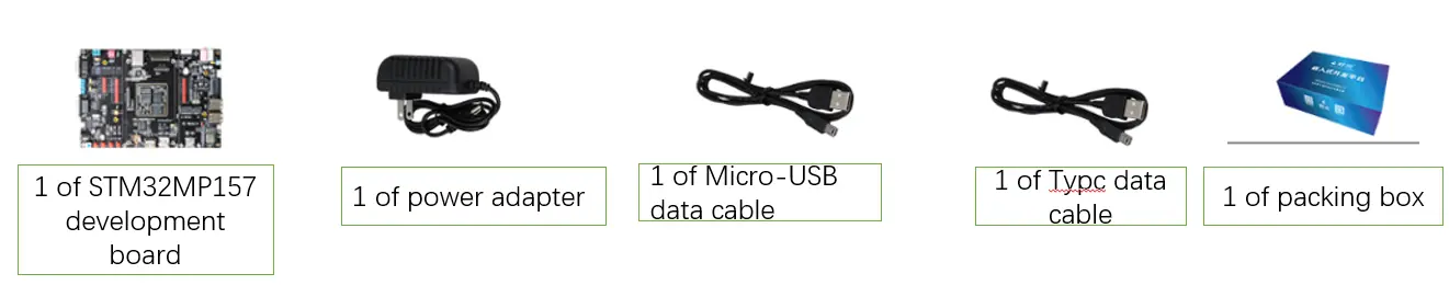 STM32 development board (STM32MP157) shipping standard list